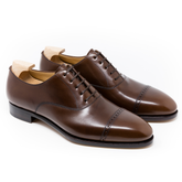 Aurelius Prime: Handcrafted Brogue Toe Cap Oxford Brown Leather Formal Shoes
