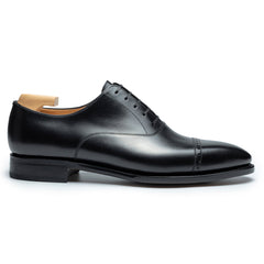 Maxim Prime: Elegant Brogue Toe Cap Oxford Black Leather Formal Shoes for Formal Wear