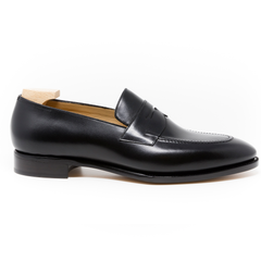 Black Calf Leather Loafers for Men – Elegant Handmade Luxury Leather Shoes