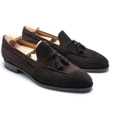 Brown Tassel Suede Loafers for Men – Distinctive Handmade Luxury Leather Shoes