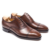 Lucian Prestige: Elegant Oxford light brown Leather Formal Shoes – Full Brogue Edition