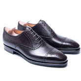 Adrian Noble: Espresso Brown Leather Oxford Formal Shoes