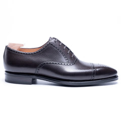 Adrian Noble: Espresso Brown Leather Oxford Formal Shoes