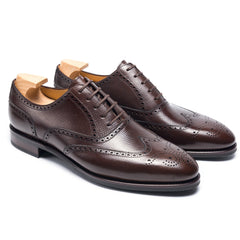 Aurelius Prime: Handcrafted Wingtip Brogue Oxford Brown Leather Formal Shoes