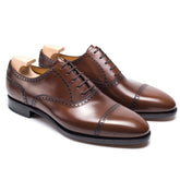 Lucian Prestige: Elegant Oxford Brown Leather Formal Shoes
