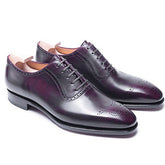 Oxford Burgundy Leather Formal Shoes