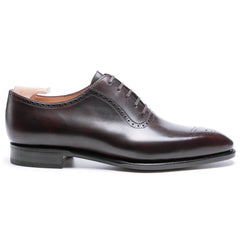 Leonardo Luxe: Polished Brown Brogue with Perforated Detailing