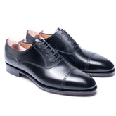 Silas Prime: Sleek Brogue Oxford Black Leather Formal Shoes for Corporate Look