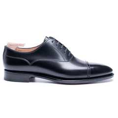 Silas Prime: Sleek Brogue Oxford Black Leather Formal Shoes for Corporate Look