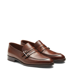 Brown Monk Strap Loafers | Men's Leather Dress Shoes