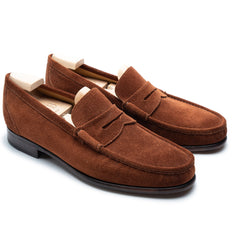 Dark Tan suede Loafers for Men – Vintage Handmade Luxury Leather Shoesa