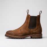 Tan Suede Leather Cavaum Leather Pull-On Boots