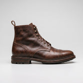 Dark Brown Leather Beleren Leather Lace-Up Boots