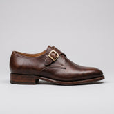 Brown Leather Dovaeon Premium Monk Strap Dress Shoes - Premium Men's Leather Formal Footwear