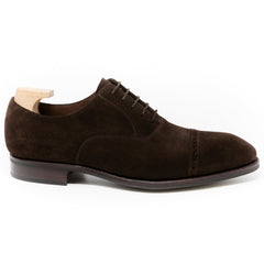 Caspian Prestige: Premium Oxford Brown suede Leather Formal Shoes – Full Brogue Pattern
