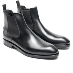 Premium Black Leather Chelsea Boots for Men