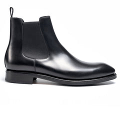 Premium Black Leather Chelsea Boots for Men