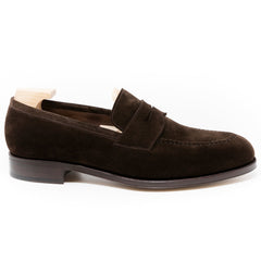 Chestnut Brown Suede Loafers for Men – Handmade Luxury Slip-On Shoes