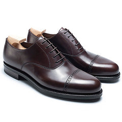 Damian Elite: Handcrafted Wingtip Oxford Brown Leather Formal Shoes