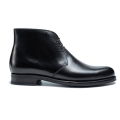Kingsley Black Leather Chukka Boot