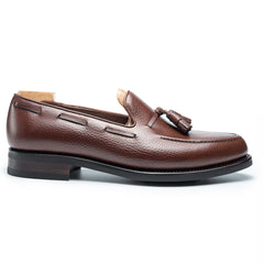 Brown Leather Tassel Loafers for Men – Classic Handmade Luxury Leather Shoes