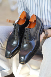 Sleek Black Brogue Shoes