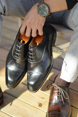 Sleek Black Brogue Shoes