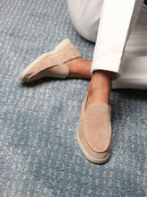 Summer Luxe: Premium Beige Suede Loafers