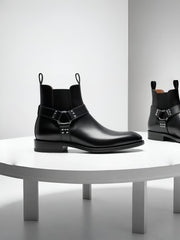 Black Harness Chelsea Boot – The Ultimate Blend of Style & Durability