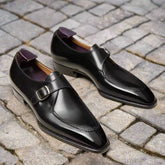 Brown Leather Matteo Double Monk Strap Dress Shoes