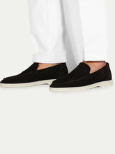 Summer Luxe: Premium Black Suede Loafers