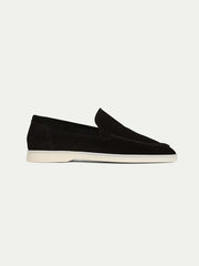 Summer Luxe: Premium Black Suede Loafers