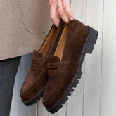 Brown Leather Highbury Penny Loafers– Handcrafted Luxury Footwear