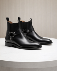 Black Harness Chelsea Boot – The Ultimate Blend of Style & Durability