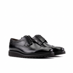 Black Patina Longwing Derby Shoe