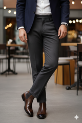 Men's Brown Patina Leather Chelsea Boots - Handcrafted Style