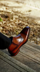 Camden Crest Tan Zipper Boots for Men