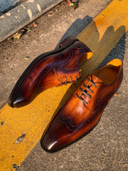 Brown & Black Ombre Derby Shoes