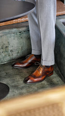 Brown & Black Ombre Derby Shoes