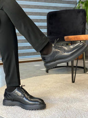 Sleek Black Derby Shoes