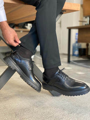 Sleek Black Derby Shoes