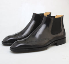 Black Lancaster Ridge Chelsea Brogue Boots
