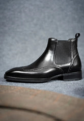 Black Lancaster Ridge Chelsea Brogue Boots