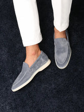 Summer Luxe: Premium Light blue Suede Loafers