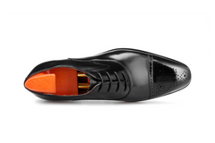 Black Leather Regent Cap-Toe Oxfords – Formal Shoes