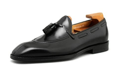 Ambassador" Black Genuine Leather Tassel Loafers