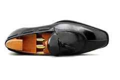Ambassador" Black Genuine Leather Tassel Loafers