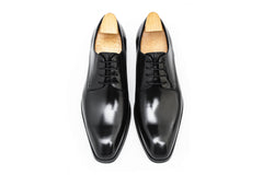 Black Leather Men's Derby Shoes