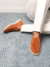 Summer Luxe: Premium Orange Suede Loafers