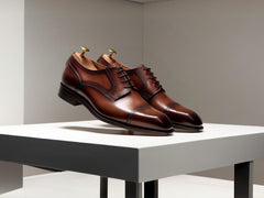 Victor Sienna: Timeless Tan Wingtip Toe Cap Oxford